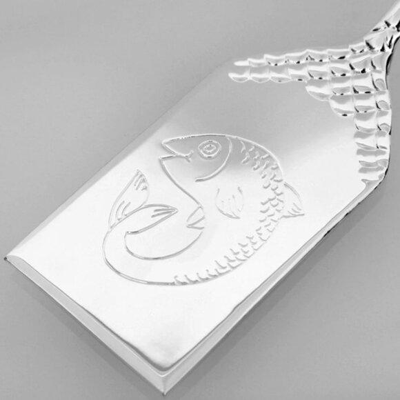 Salmon silver plated and glass tray - Never used - Picture 6 of 6